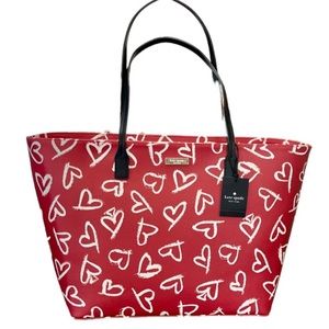❤️NWT Kate Spade Margareta Lipstick Hearts ❤️ Valentines Tote